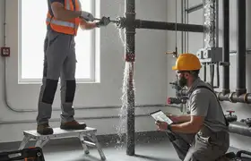 Emergency plumber repairing leak in Anaheim, CA for fast 24/7 plumbing service