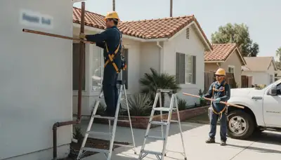 Anaheim, CA plumber repairing a residential plumbing issue for fast local service