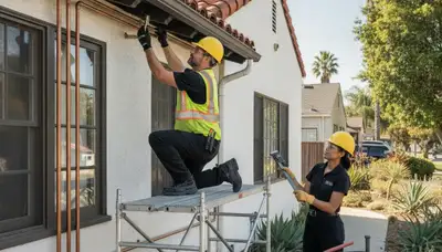Anaheim, CA plumber repairing a residential pipe for fast plumbing service