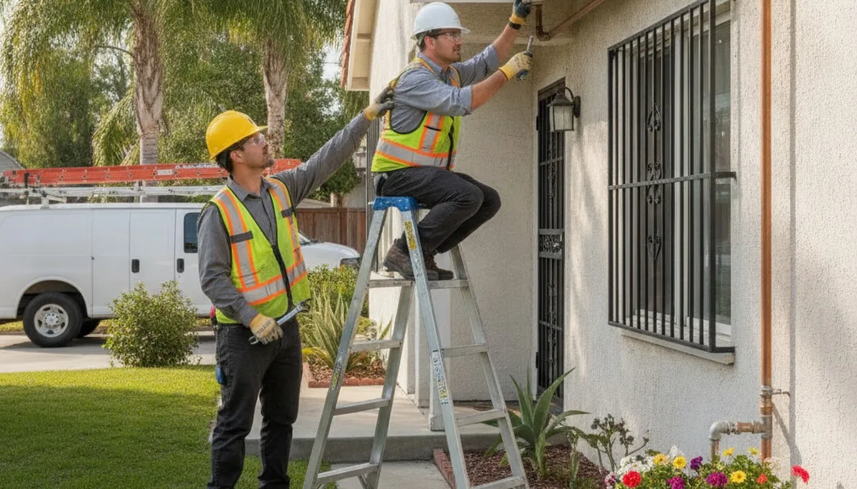 Plumber repairing a leak in Anaheim, CA for residential plumbing service