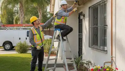 Plumber repairing a leak in Anaheim, CA for residential plumbing service