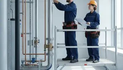 Anaheim, CA plumber repairing residential pipes for fast plumbing repair service