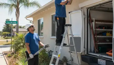 Plumber repairing a pipe in Anaheim, CA for fast residential plumbing service