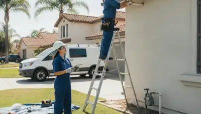 Plumber serving Anaheim, CA on plumbing repair service call