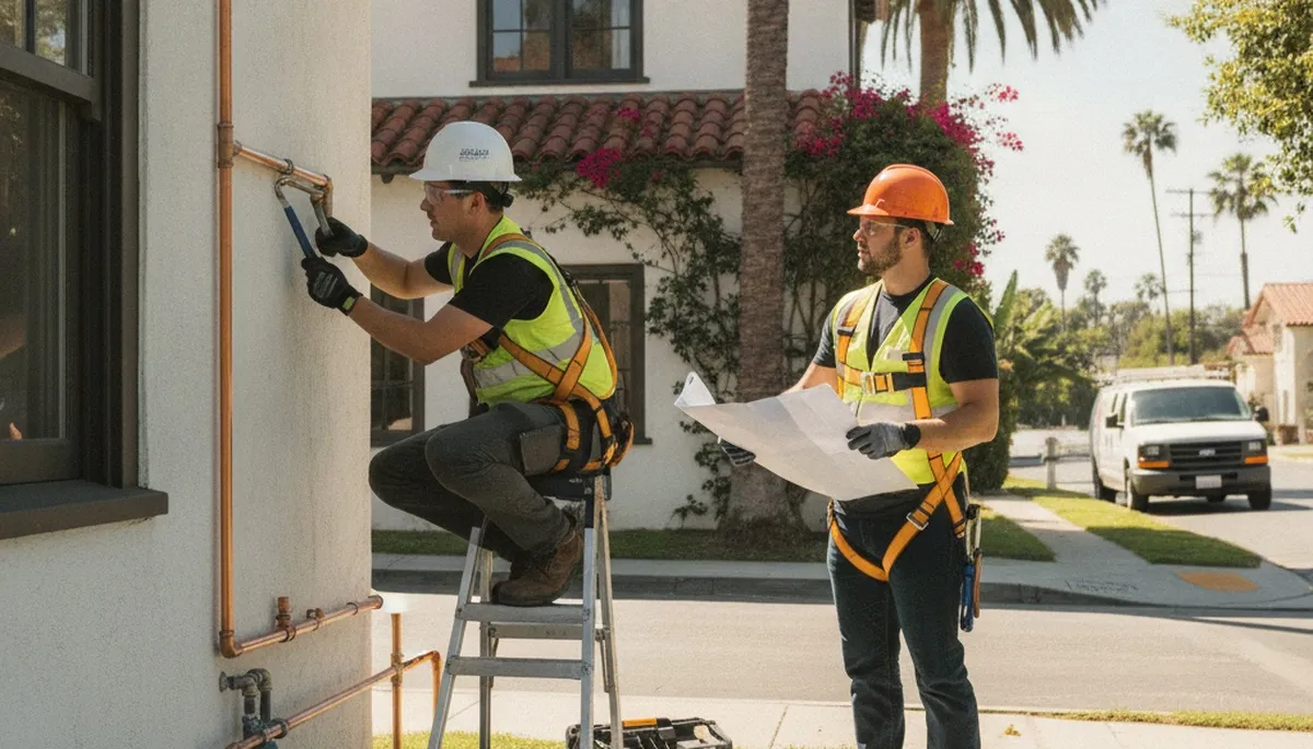 Anaheim, CA plumber repairing a plumbing issue for a local home or business