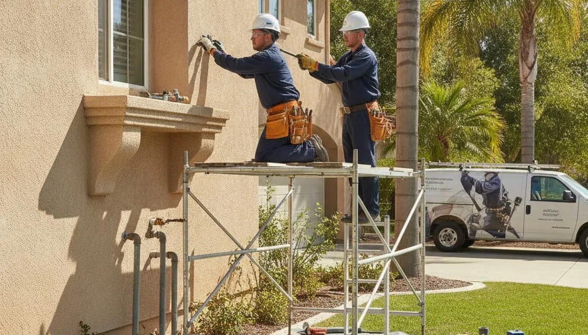 Anaheim, CA plumber repairing a pipe for a plumbing service call