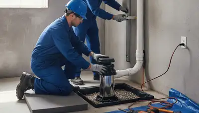 Sump pump installation by plumber in Anaheim, CA for home moisture and drainage protection
