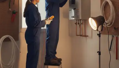 Tankless water heater installation service in Anaheim, CA by On Call Plumbers