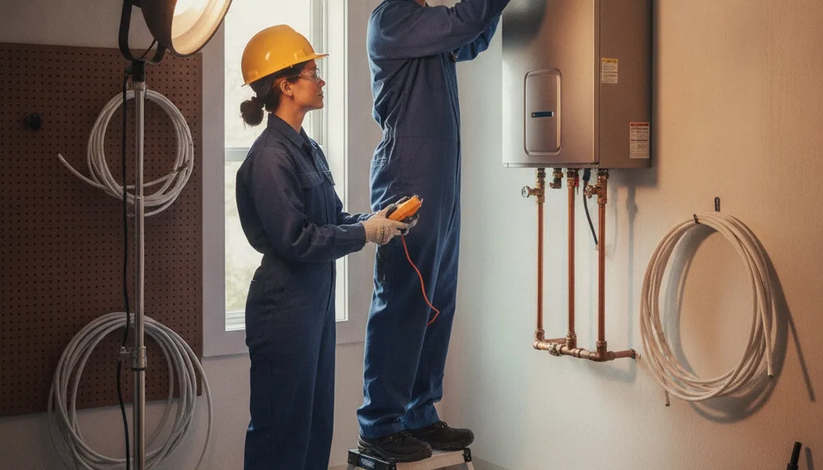 Tankless water heater installation for Anaheim, CA home by On Call Plumbers