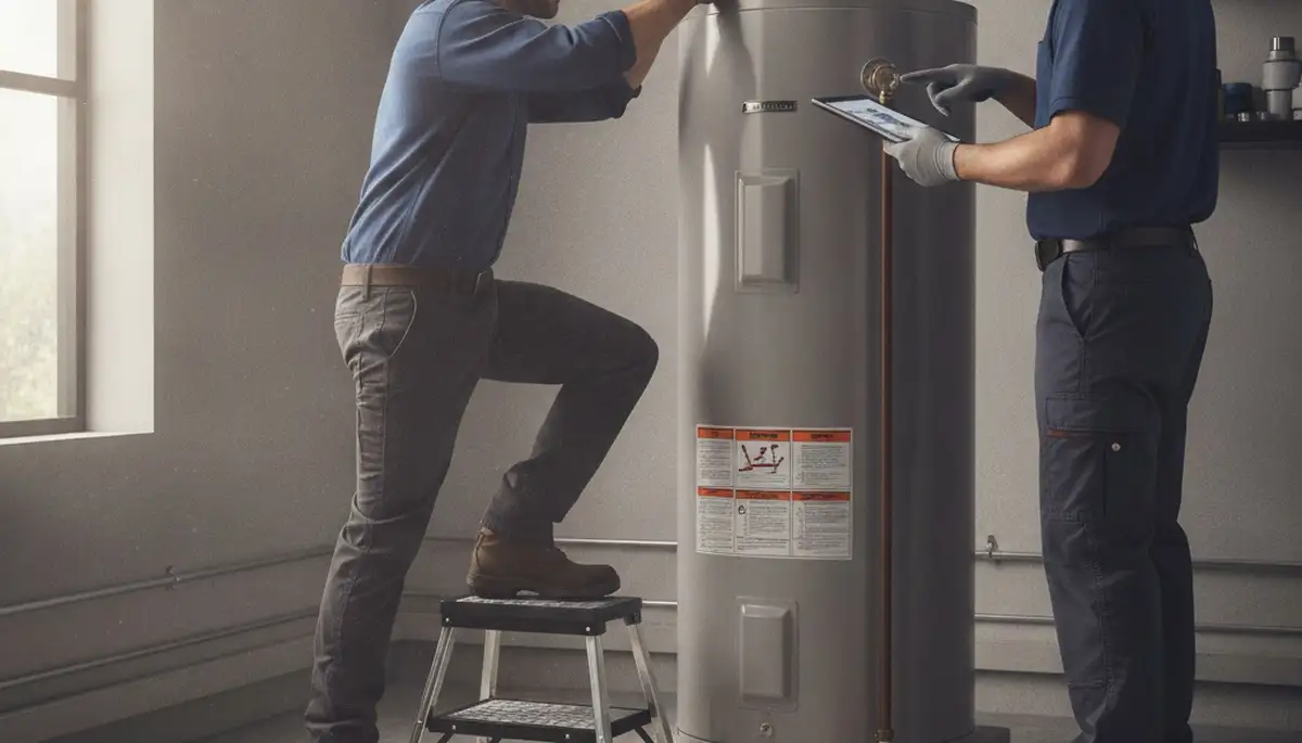 Anaheim, CA plumber repairing a water heater for reliable home plumbing service
